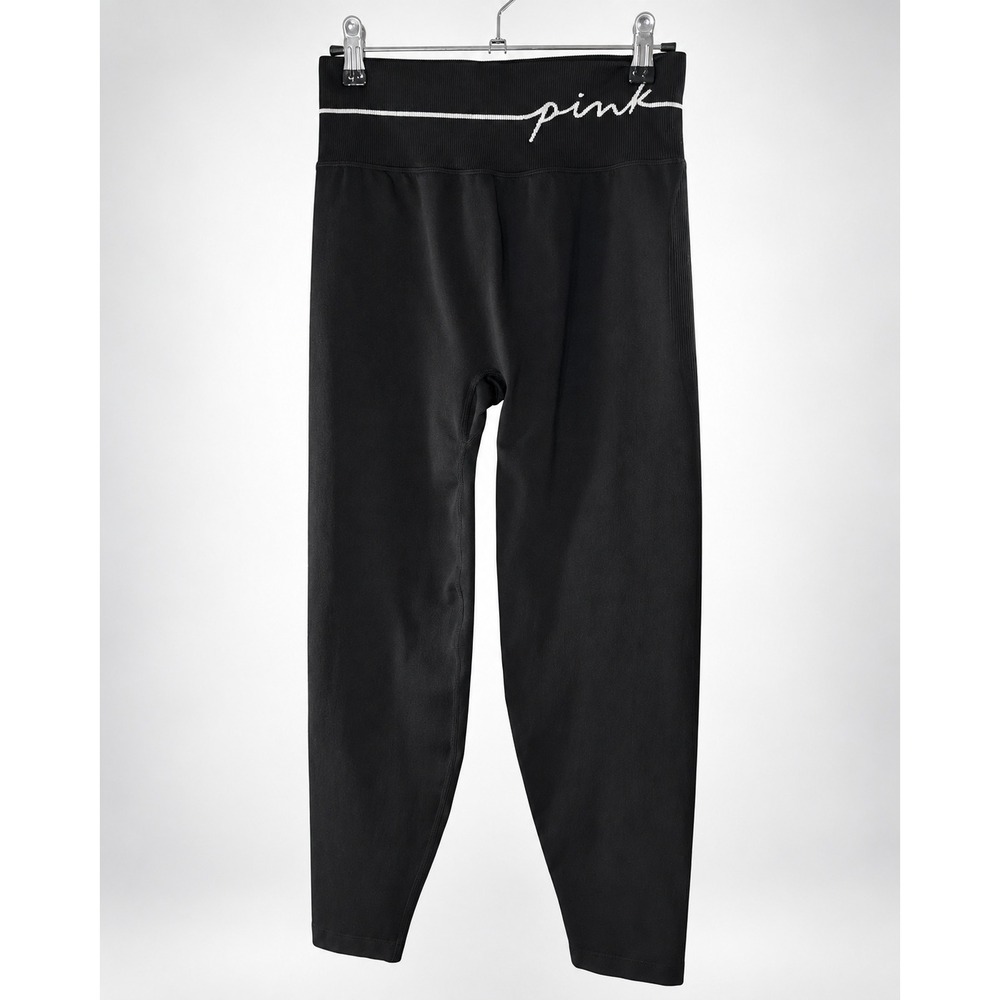 PINK Active Seamless High Rise Leggings Black M Short 22.5 Inch Inseam